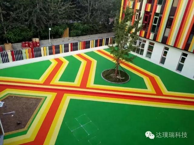 中欧体育官网中新生态城幼儿园应用环保材料健康跑道(图1)