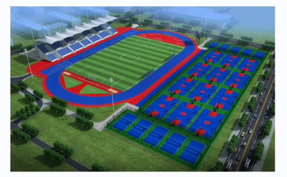 中欧体育中央民族大学新校区体育场面层工程案例(图2)
